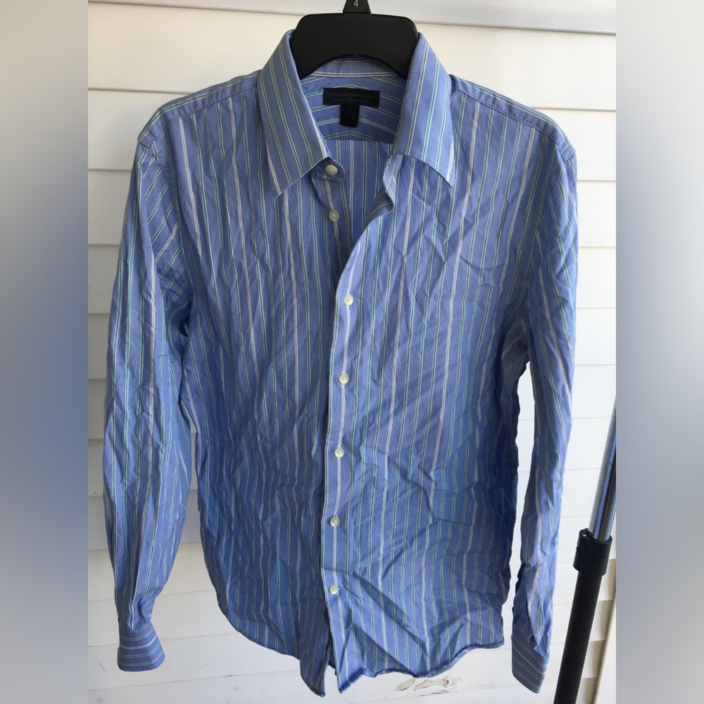 Express Men 100%Cotton Stripe Design Dress Shirt Sz\M